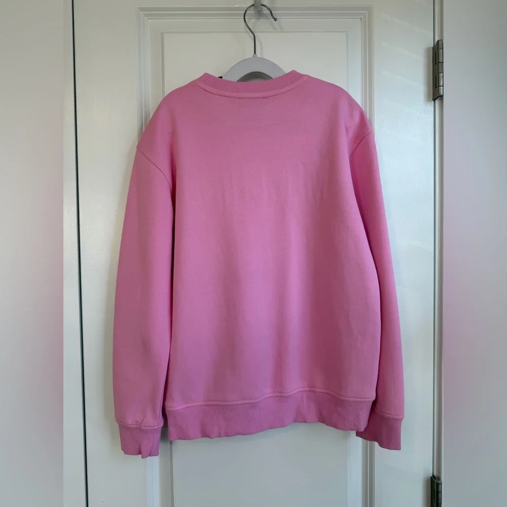 MOSCHINO Teen Logo Crewneck Sweatshirt Pink Size 12